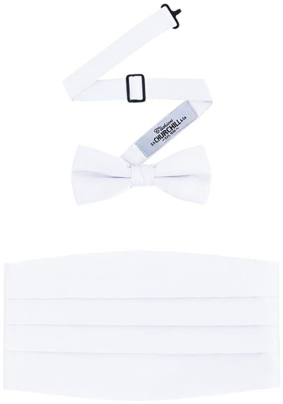 6282 100% Silk Pre-Tied Bow Tie and Cummerbund Set for Tuxedo Wedding
